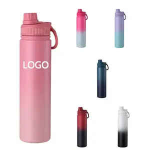 CUPPARK 24oz Wide Mouth Sport Thermos Stainless Steel Water Bottle Insulated Vacuum Flask For Gym