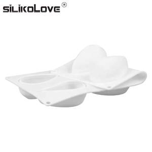 Cheap non-stick new 6-cavity water drop shape chiffon cake <b>silicone</b> mold - Product Image 5