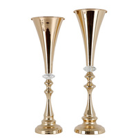 Vase en métal de décoration florale pour mariage Pièce maîtresse de table ornementale Rack à fleurs en métal monté au sol