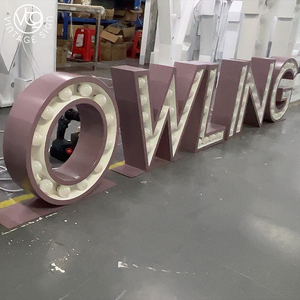 ตัวอักษร LED ขนาดใหญ่แบบกำหนดเอง, ป้ายหลอดไฟโบว์ลิ่ง, ป้ายเรืองแสงแบบตั้งพื้นสำหรับลานโบว์ลิ่ง, งานอีเว้นท์, ธุรกิจ - Product Image 6