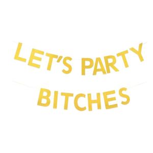 Venta al por mayor LET'S PARTY carta brillo papel tirar bandera fiesta decoración Banner - Product Image 6