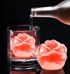 Moule de Bar de fleurs en Silicone 3D, de qualité alimentaire, en forme de Rose, pour réfrigérateur et congélateur, 1 pièce, A3146