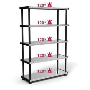 TERRY - 1002764 5 shelves <b>metal</b>/plastic <b>shelving</b> <b>unit</b> with 2 assembling options - EAN 8005646027642 <b>SHELVING</b> <b>UNITS</b> - Product Image 6