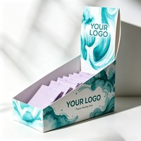 Boîte de présentation personnalisée avec logo, emballage détachable, papier cartonné 20pt, gaufrage, recyclable, boîte de présentation pour chewing-gum