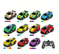 Voiture de course télécommandée 5 canaux style graffiti cool avec lumières LED vives, portée de 100 m, pour enfants, utilisation intérieure/extérieure