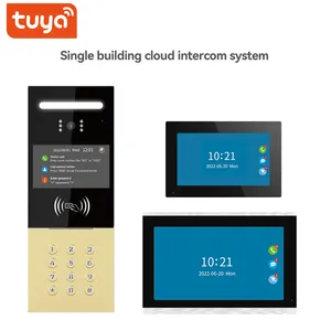 Tuya sistema inteligente de interfone, construção inteligente multi apartamento 10.1 ''sistema de telefone video da porta wi-fi gato 6 sistema de controle de interfone