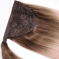 0401-1-6 vente en gros lisse 100% vraies extensions de cheveux queue de cheval extensions de cheveux russes Remy torsion queue de cheval salon exclusif
