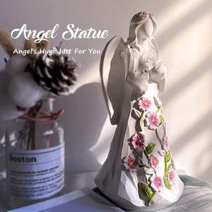 Figura de Ángel Guardián con Luz de Estrella, Funciona con Pilas, Estatua de Resina Decorativa con Función de Temporizador, Regalo de Cumpleaños para <span class=keywords><strong>Abuela</strong></span> - Product Image 4