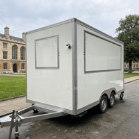 Remorque de cuisine mobile multifonctionnelle avec barre de remorquage pour concession, camion à café, chariot de boulangerie, chariot de street food, chariot à bonbons, chips et snacks