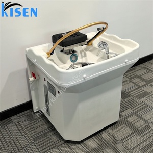 Kisen อ่างแชมพูแบบพกพาพร้อมถังใส่น้ำ60L อุปกรณ์เสริมเตียงเสริมสวยเฟอร์นิเจอร์ร้านเสริมสวยแบบทันสมัย - Product Image 6