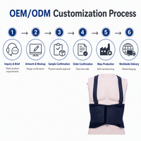 Ceinture de soutien lombaire industrielle noire avec bretelles croisées en X, 5 canaux de maintien et compression double couche