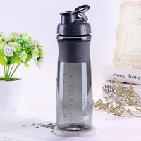 Bouteille d'eau Tritan en promotion, sans BPA, en plastique Tritan, shaker de sport, gobelet shaker personnalisé avec boule mélangeuse