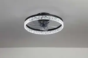 In Stock Modern Home Black White Gold Lamp Bedroom Living Room Ceiling Fan Led Lights Ceiling Fans