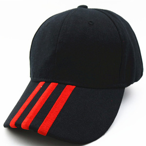 Casquette de baseball de sports de plein air pour hommes et femmes avec bord étendu Casquette en toile de style Hip Hop à rayures Logo personnalisé Prêt à expédier - Product Image 2