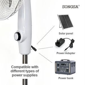 Ventilateur solaire sur pied rechargeable, 16 pouces, <span class=keywords><strong>3</strong></span> vitesses, à commande mécanique, écoénergétique, pour la maison et l'extérieur, directement de l'usine. - Product Image 2