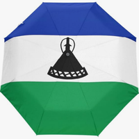 Parapluie pliant entièrement automatique, style culturel, motif drapeau de la Libéria, couture soignée et sans couture, design artisanal, thème national