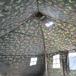 10 Person Large Green Square Canvas Field <b>Tent</b> Steel <b>Frame</b> Single Layer Heavy Duty Waterproof 3-Season Base Camp Shelter Outdoor - Product Image 6