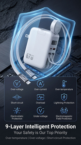 Cargador Rápido Tipo C 5 en 1 Power Eric de 67W con Cable Retráctil para Laptop, Teléfono, Auriculares y Viajes - Product Image 6