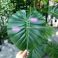 Gros Faux Taro Artificiel Latex Feuilles Vertes Arbre de Décoration pour Paysage Décoration de Jardin