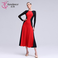 M-24036 de haute qualité noir rouge robe de danse de salon personnalisé nouvelle norme internationale pratique formation robes de danse vente