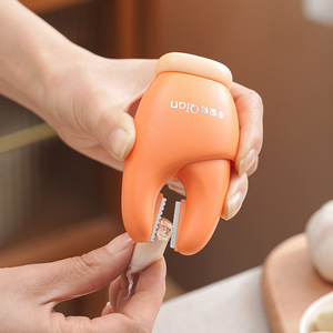 Garlic Peeler Tool 2 In 1 Magnetic Garlic Stem Remover Food Safe Kitchen <b>Utensil</b> - Product Image 1