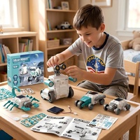Kit de Construcción de Robot Solar Educativo 16 en 1, Experimento Científico STEM, Ensamblaje DIY, Juguete de Construcción Robótica Alimentado por Luz Solar