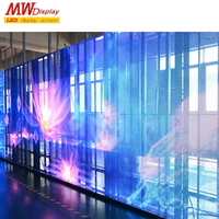 Écran LED transparent pour l'extérieur Affichage LED publicitaire vidéo HD P3.91 P7.8 Écran LED transparent pour intérieur en verre