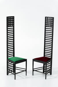 Série de chaises miniatures de collection muséale des années 1970, dossier haut, <span class=keywords><strong>Cassina</strong></span> Hill House, mobilier miniature pour <span class=keywords><strong>maison</strong></span> de poupée 1/6 - Product Image 6