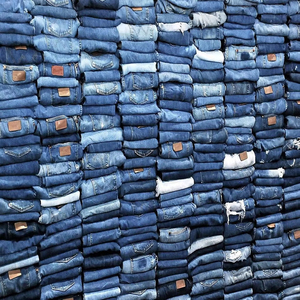 Jeans slim fit homme, bleu foncé, denim délavé noir, style décontracté pour adultes, d'occasion - Product Image 1