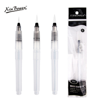 Pinceau d'art aquarelle pour tailles L, M, S, avec poils en nylon et manche en plastique, pour peinture à l'eau et gouache