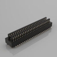 Conector de ángulo recto BTB HC-PBB08-2-50-M-H2.0 de 0.8mm de paso, de cobre SMT de doble ranura, para conexión placa a placa y entreplaca, para PCBA