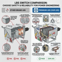 Interrupteur de coupure de charge SF6 certifié KEMA, extérieur, 27 kV, 630 A, IP67, boîtier en acier inoxydable, durée de vie de 30 ans