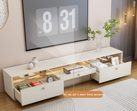 Mueble de TV Moderno de Estilo Nuevo Personalizado con Mesa de Centro, Muebles de Madera para Sala de Estar