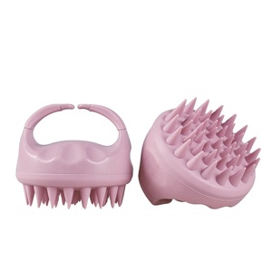 Cepillo Masajeador de Silicona para Cuero Cabelludo y Cuerpo con Paja de Trigo, Exfoliante y Desenredante para el Cabello, para Ducha y Champú - Product Image 1