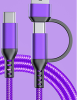 Kabel Data Ponsel 2 in 1 Nylon Braided Super Fast Charging