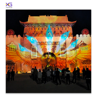 Holograma de pared exterior 3D, barra de fiesta, proyección de mapeo arquitectónico, proyector láser 3D, proyector de mapeo digital