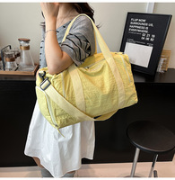 Sac de sport compact DICHOS en nylon avec fermeture éclair, résistant à l'eau, pour le transport à la main ou à l'épaule, sac de voyage portable et réglable