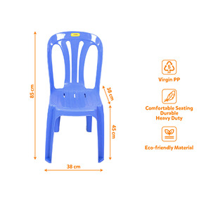 PP Plastic Dining <b>Chair</b> Backrest <b>Stackable</b> Armless Lightweight Waterproof Eco-Friendly Modern Side <b>Chair</b> Bedroom Warehouse Home - Product Image 1