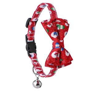 Navidad lujo gato <span class=keywords><strong>Collar</strong></span> encantos personalizado independencia día EE. UU. Banderas moderno poliéster pajarita <span class=keywords><strong>collar</strong></span> campana joyería Breakaway - Product Image 2