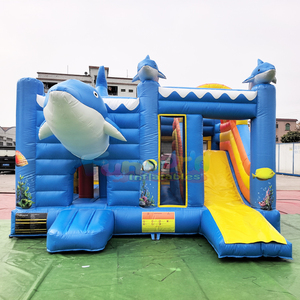 Castillo hinchable kids outdoor party bouncy castle commercial <b>inflatable</b> bounce house and slide combo - Product Image 6