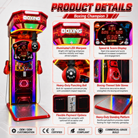 Jeu d'arcade interactif de boxe Neofuns Boxing Champion 3 avec modes de base et avancés, affichage des scores pour 1 à 6 joueurs et distributeur de tickets