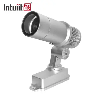 Nuovo prodotto 60W LED ZOOM grande angolo esterno impermeabile Gobo Logo proiettore immagine pubblicità rotatore lampada di proiezione