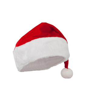 Cappello <span class=keywords><strong>Natalizio</strong></span> in Velluto di Peluche di Poliestere Personalizzato con Nome Cappello di Natale - Product Image 1