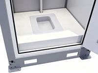 WC portable monobloc en gros, version démontable et finie, toilettes publiques extérieures en panneaux sandwich EPS pour camping, parc