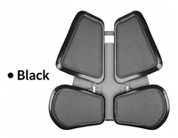 Coussin lombaire ergonomique 4 zones en peluche pour voiture avec support dorsal ajustable pour siège auto et assise prolongée au bureau