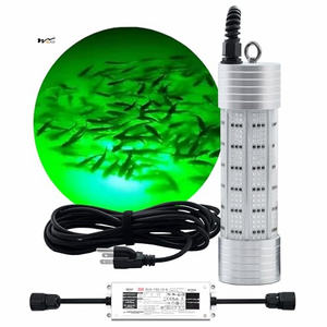 Lampu Pancing Submersible 150W Kecerahan Tinggi 20000 Lumens Lampu LED Cahaya Hijau 12v 24v 220v IP68 untuk Memancing di Bawah Air - Product Image 1