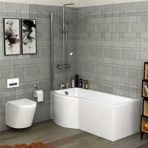 <span class=keywords><strong>Baignoire</strong></span> de jupe <span class=keywords><strong>en</strong></span> acrylique <span class=keywords><strong>en</strong></span> forme P, Tube irrégulier, bassin avec écran de douche - Product Image 4