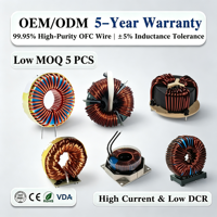 Inducteur personnalisé OEM/ODM, grand inducteur toroïdal de puissance, courant élevé, faible DCR, onduleur solaire, chargeur de VE, fil OFC, CE RoHS, faible MOQ