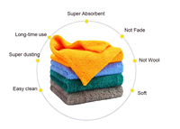 2026 Wholesale High-density Coral Fleece Microfiber Household Absorbent Square Face Babies Towel Towels Small Cut Edge