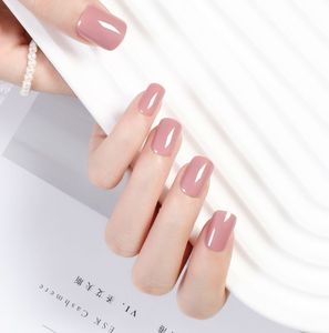 <span class=keywords><strong>Ongles</strong></span> carrés courts de qualité supérieure, <span class=keywords><strong>ongles</strong></span> press-on de couleur unie brillants, embouts d'<span class=keywords><strong>ongles</strong></span> <span class=keywords><strong>autocollants</strong></span> à couverture complète, 24 pièces - Product Image 4